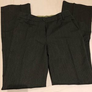 Gray striped wool slacks